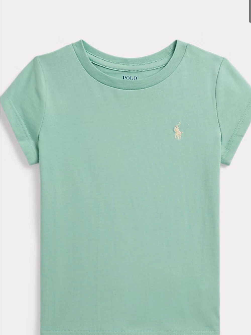 Polo by Ralph Lauren Girls' Mint Green Crewneck Logo Tee